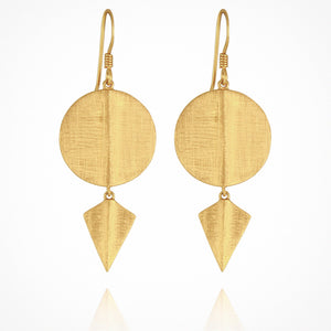 Aegean Disc Earrings Gold