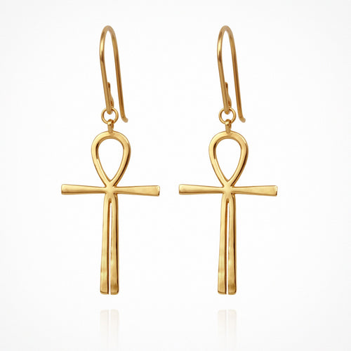 Ankh Earrings Gold